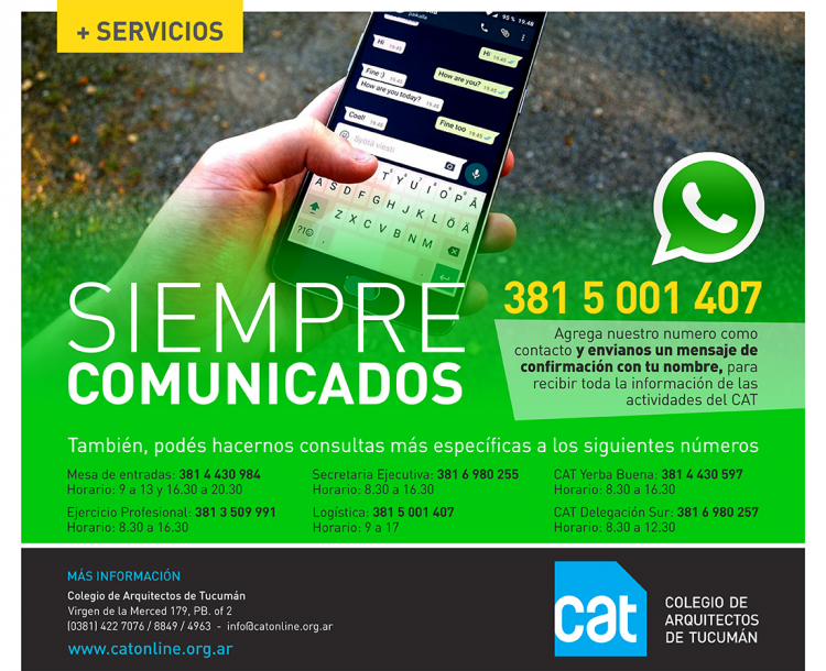 Siempre comunicados MAILING_WHATSAPP