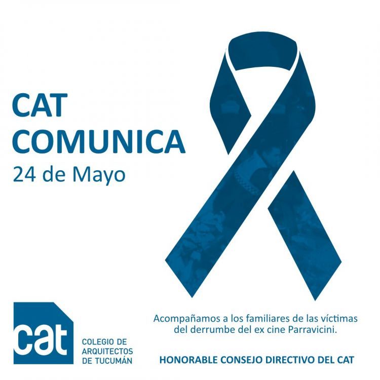 CAT Comunica / Sobre derrumbe ex cine Parravicini CONDOLENCIAS_1