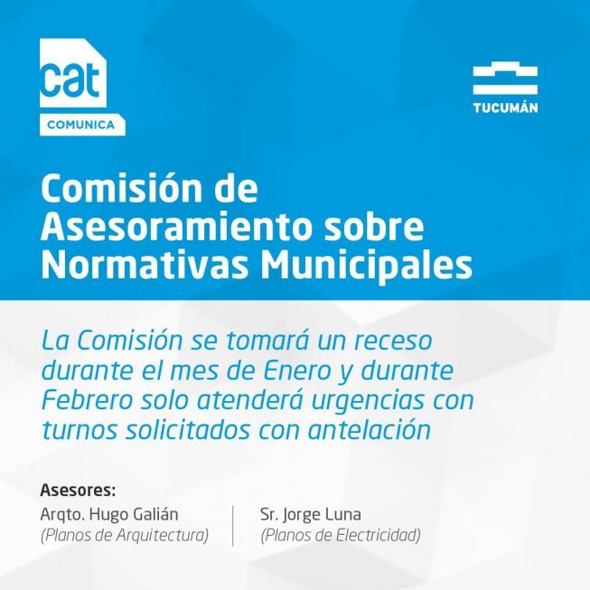 Asesoramiento sobre normas municipales / 2020 COMISION