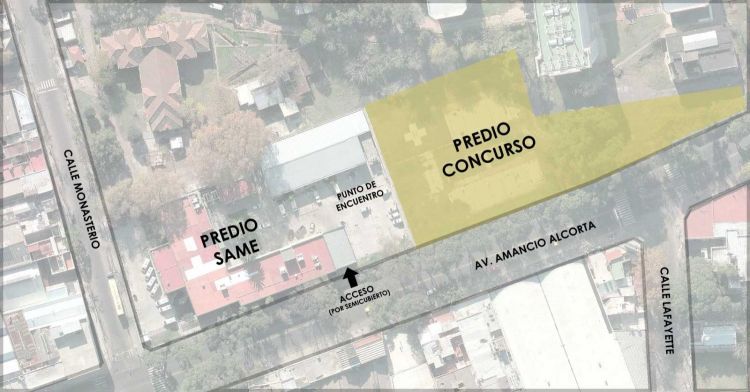 Concurso Nacional de Anteproyectos S.C.A. Mapa-visita-al-predio-Ministerio-Salud