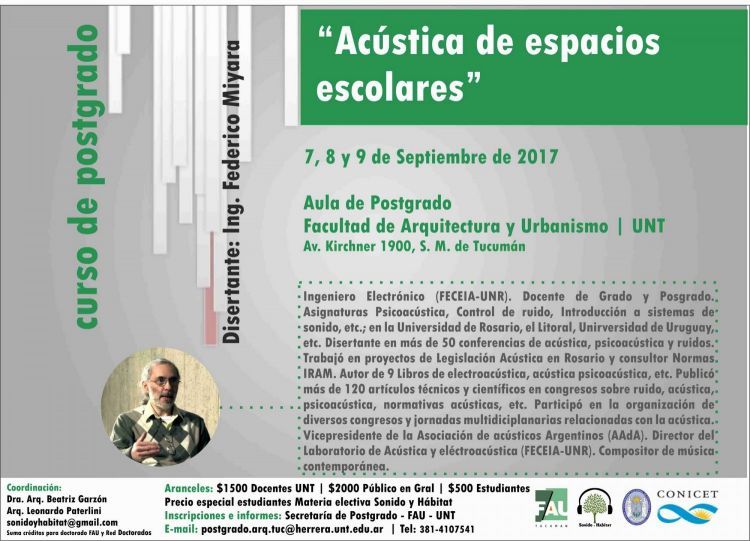 Posgrado: Acústica de Espacios Escolares / FAU POSGRADO