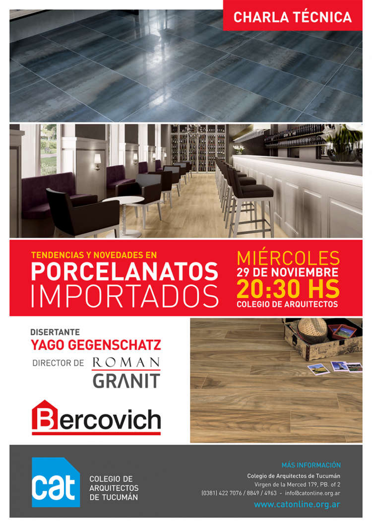 Charla Técnica: Porcelanatos importados MAILING_PORCELANATO