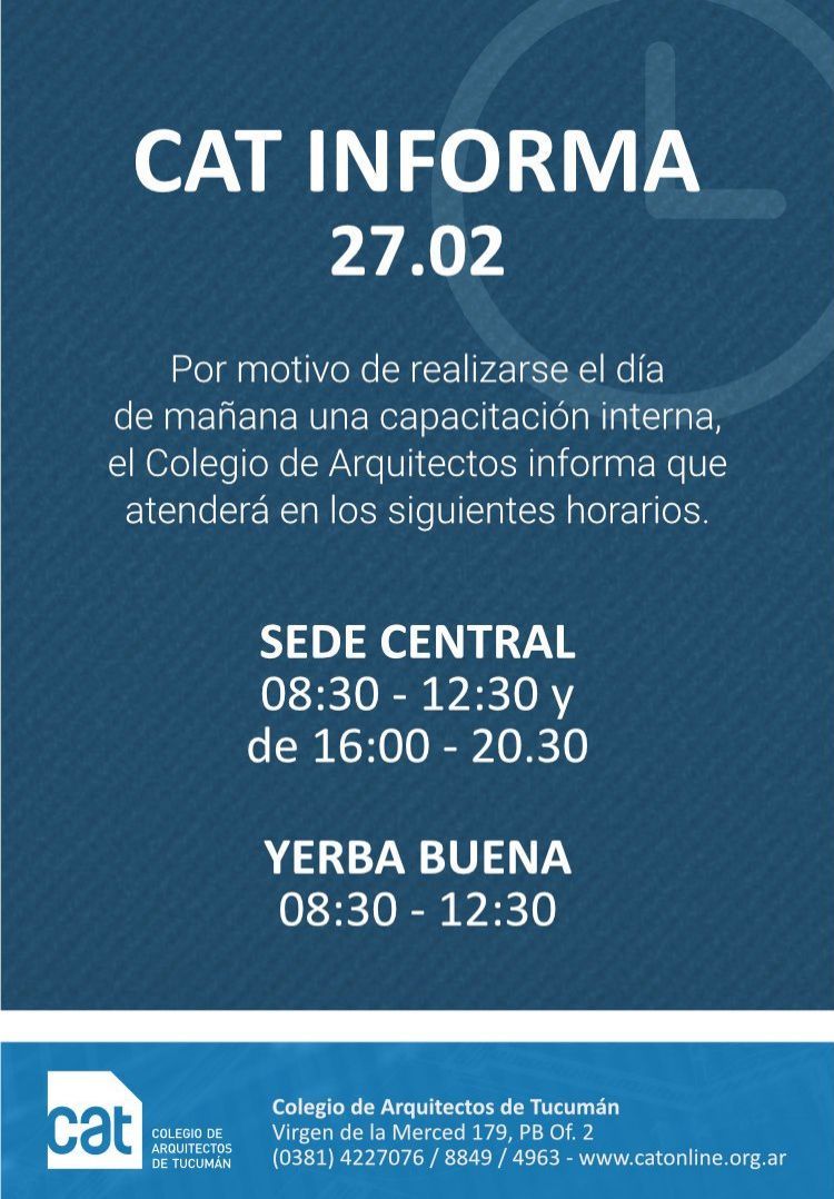 Horarios de Atención CAT_Informa_Mailing
