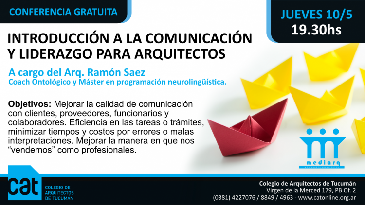 Conferencia: Introducción a la comunicación y liderazgo para Arquitectos. CONFERENCIA_GRATUITA
