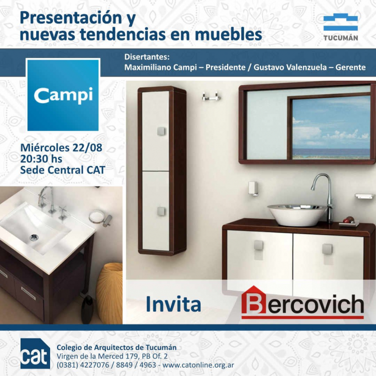 Charla Técnica: Presentación y nuevas tendencias en muebles CHARLA_BERCOVICH