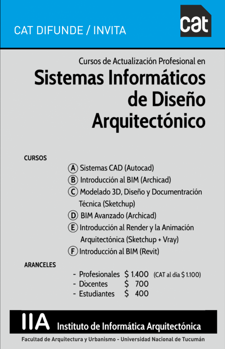 Cursos: Sistemas Informáticos de Diseño Arquitectónico / FAU DISEyeO_ARQUITECTONICO_EN_LA_FAU_2