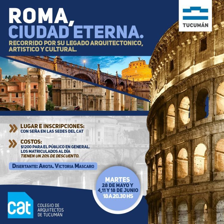 Charla Cultural: ROMA, Ciudad Eterna / Suspendida hasta nuevo aviso ROMA