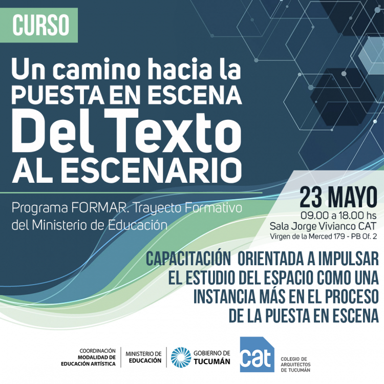 Curso Formativo con Puntaje Docente: Programa FORMAR DEL_TEXTO_AL_ESCENARIO