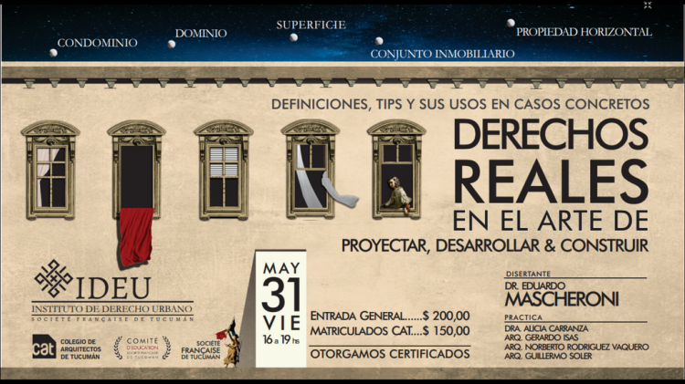 Conferencia: Derechos Reales en el arte de proyectar, desarrollar y construir DERECHOS_REALES