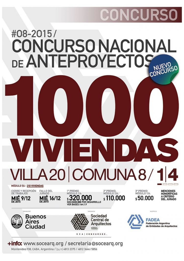 Concurso Nacional de Anteproyecto / SCA Concurso_1000_Viviendas