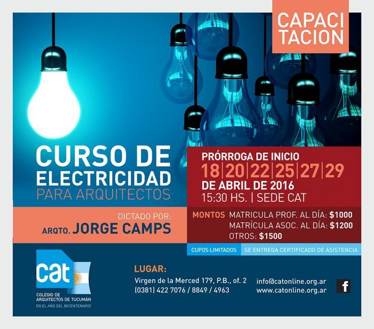 Curso de Electricidad para Arquitectos / Prorrogado NUEVA_PRORROGA_-_CURSO_ELECTRICIDAD