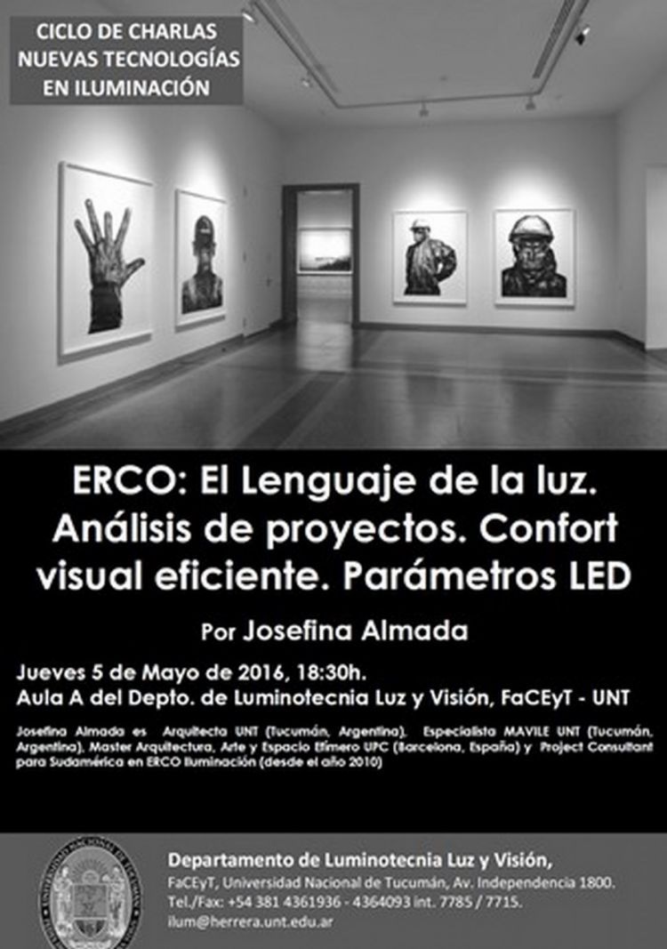 Charla: Nuevas Tecnologías en Iluminación / FaCEyT ERCO